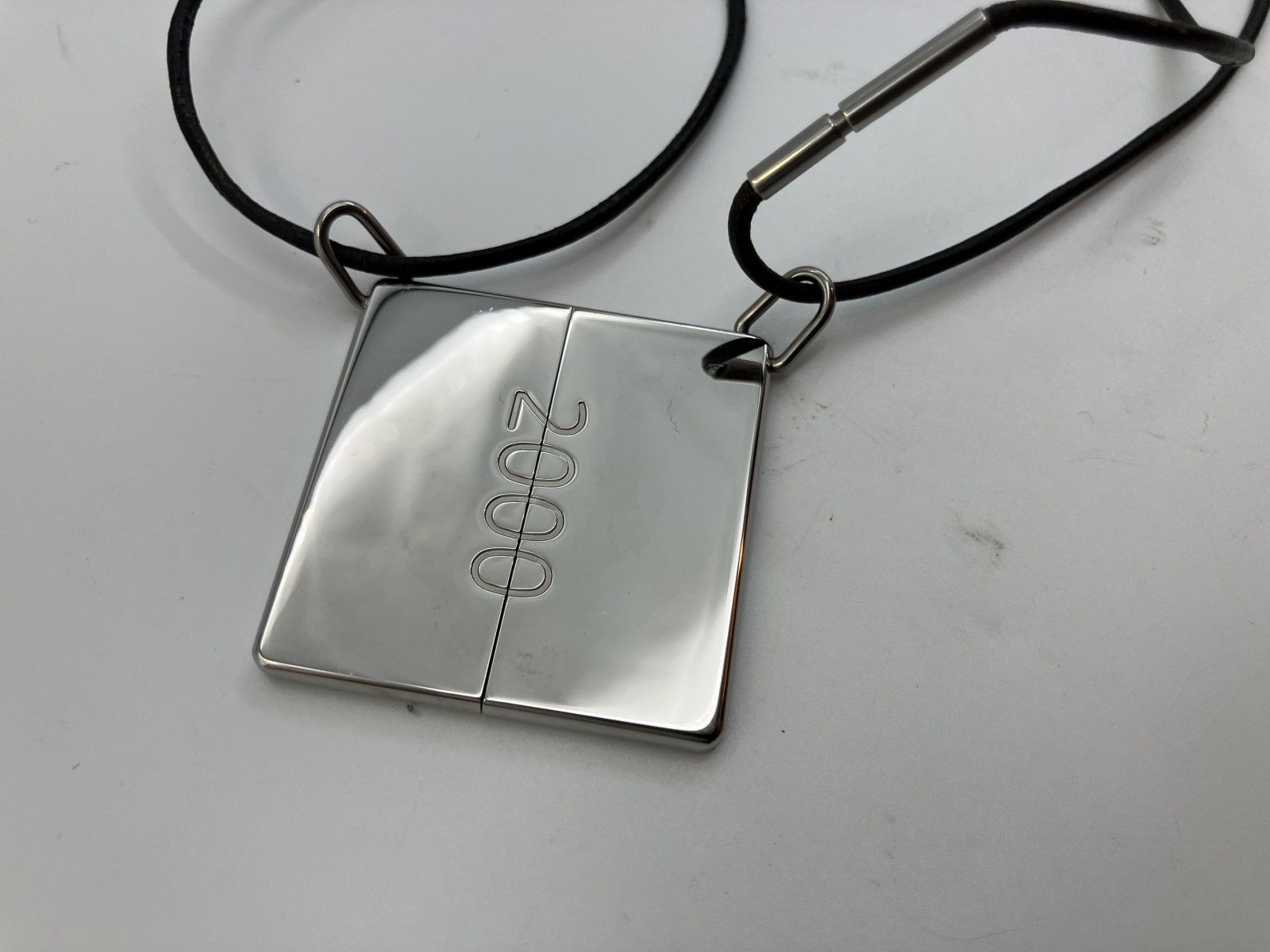 HERMES エルメス 2000年 シンボル ペアネックレス メタルトップ約4×2cm