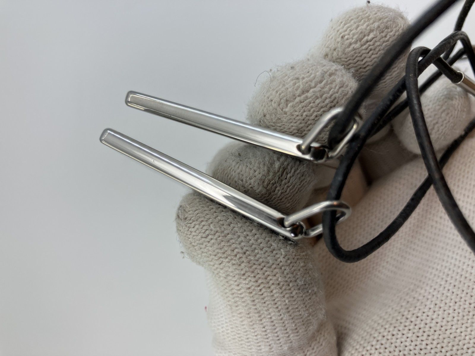 HERMES エルメス 2000年 シンボル ペアネックレス メタルトップ約4×2cm