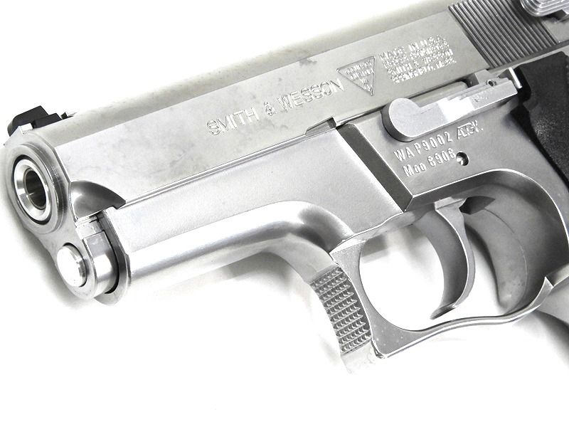 WA] S&W M6906 固定ガスガン ステンレスシルバー (中古ランクBトイガン