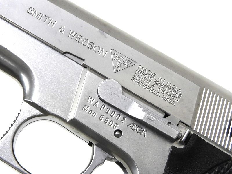 WA] S&W M6906 固定ガスガン ステンレスシルバー (中古ランクBトイガン