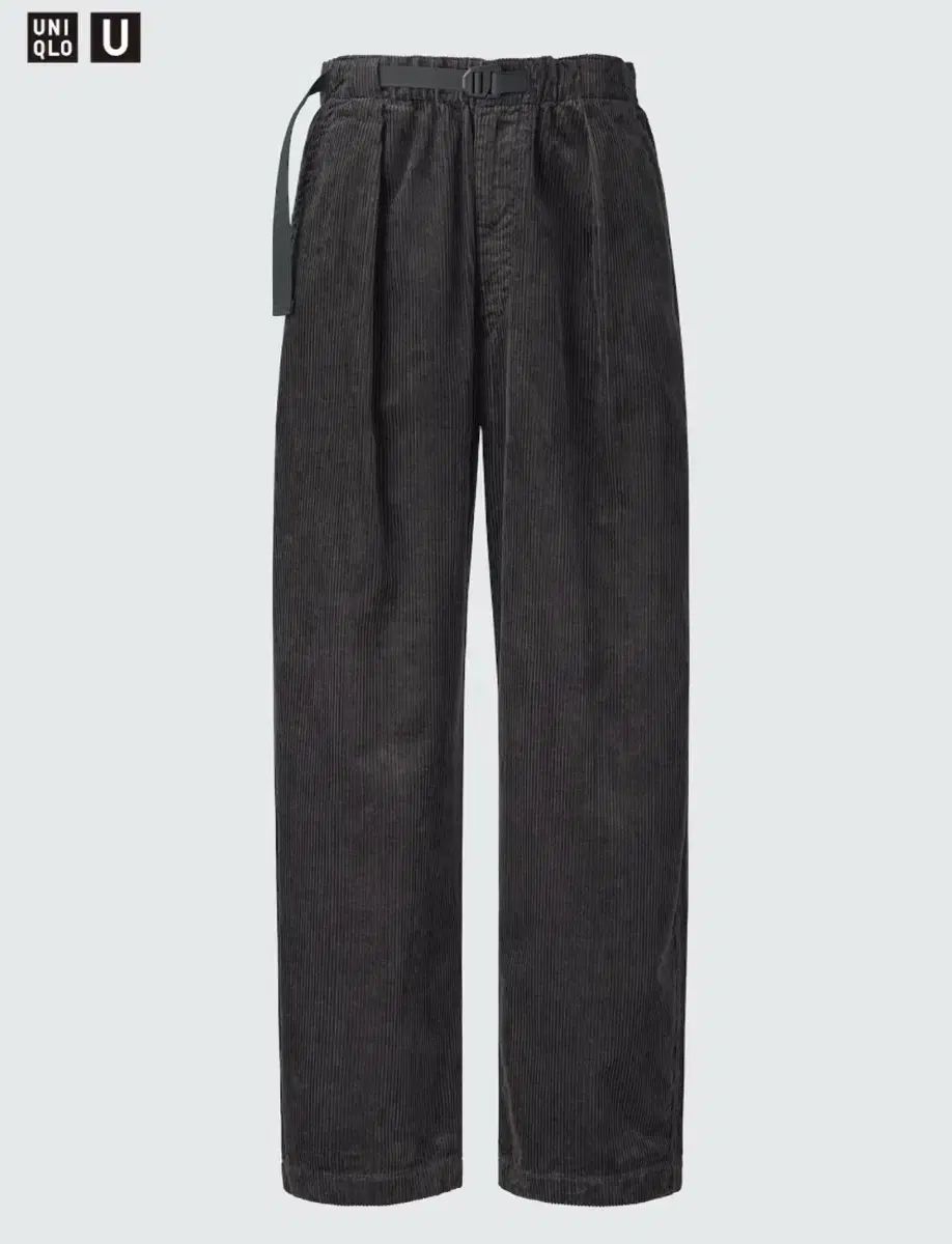 ユニクロ U コーデュロイ タック ワイド パンツ ベージュ ダークグレー XL