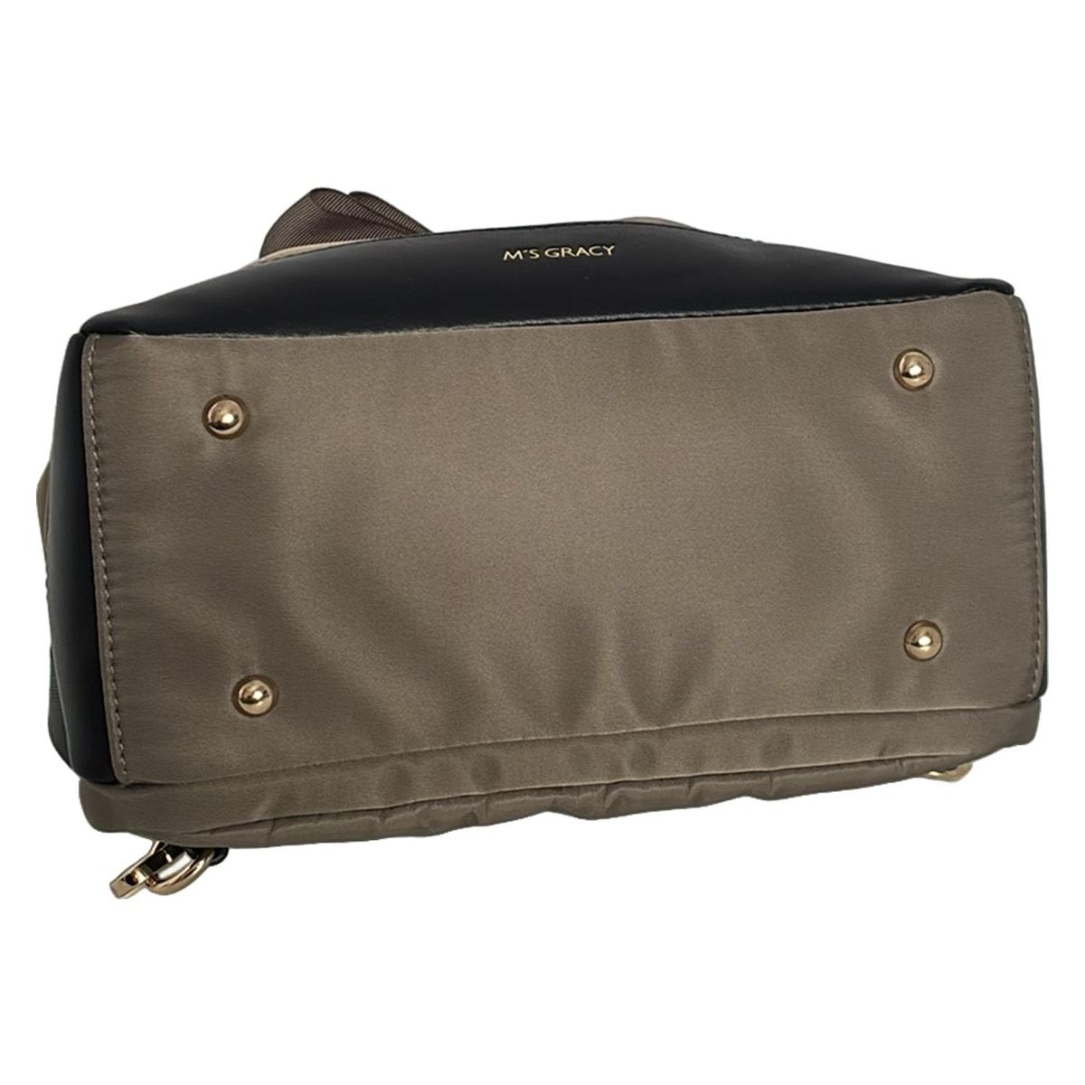 期間限定値下げMS GRACY ベージュリュック今期物新品エムズグレイシー M'S GRACY(エムズグレイシー) リュックサック美品 - グレーベージュ×黒