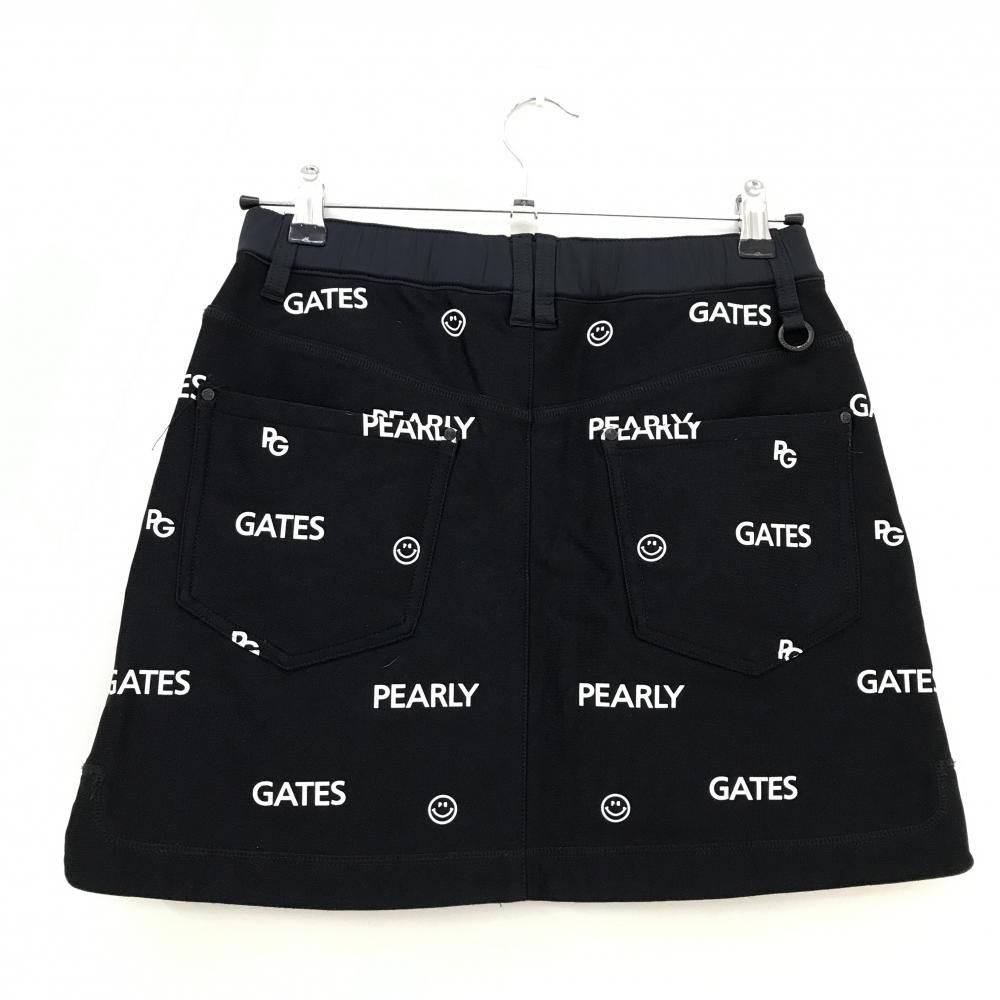 美品】パーリーゲイツ スカート ネイビー×白 ロゴ総柄 レディース 0(S