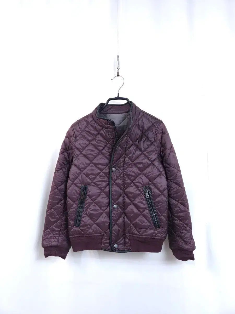 バーバリーキッズ ワイン色 キルティング ブルゾン ジャケット 120