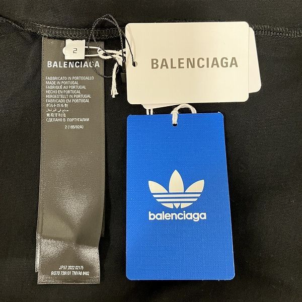  バレンシアガ アディダス ブラック アパレル 半袖Tシャツ メンズ その他 その他