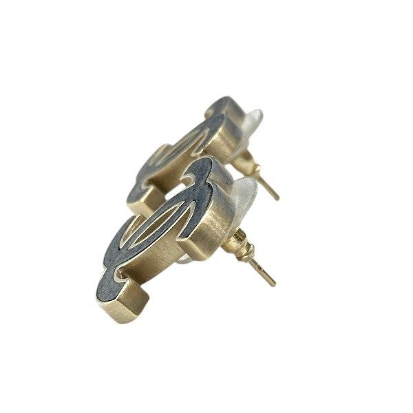 シャネル CHANEL ブラック ゴールド B 13 C ココマーク ブランド小物 ピアス レディース