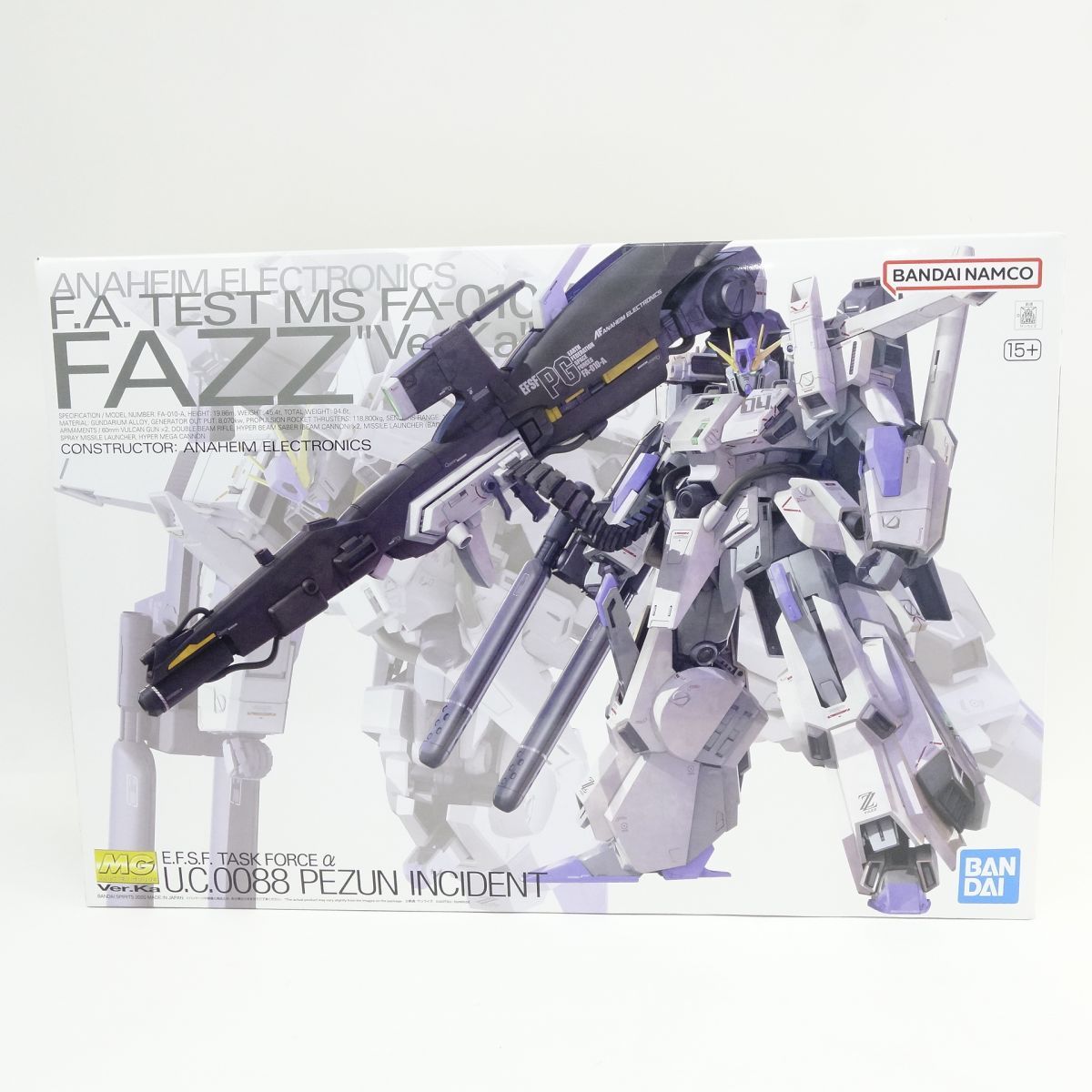 未組立 MG 機動戦士ガンダムセンチネル FAZZ Ver.Ka 1 100スケール プラモデル 内袋