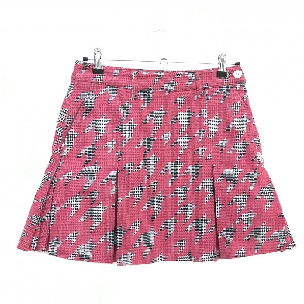 超 パーリーゲイツ スカート 黒 グレー ピンク 千鳥格子 レディース 0 S ゴルフウェア PEARLY GATES
