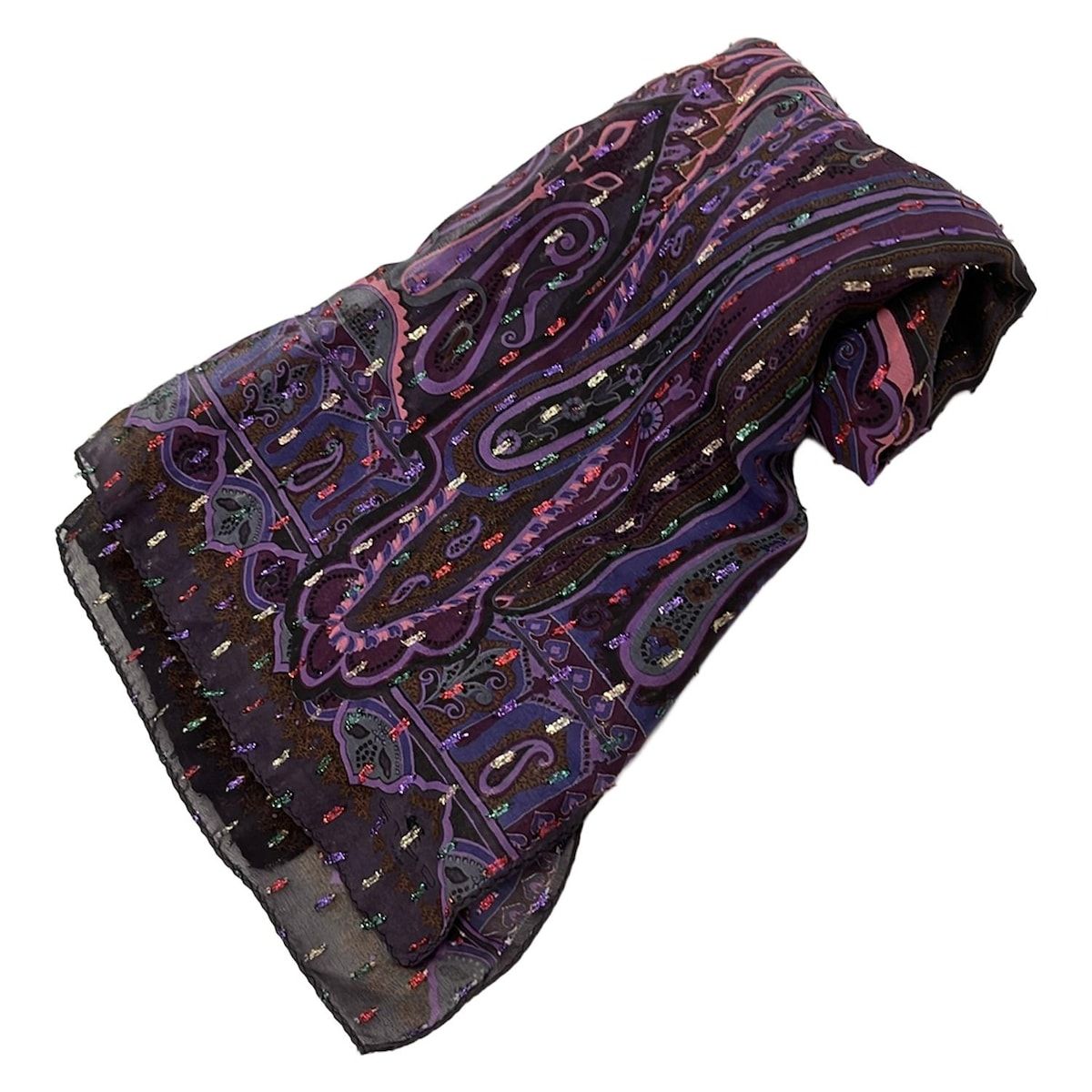 ETRO(エトロ) ストール(ショール)新品同様 - パープル×ピンク×マルチ