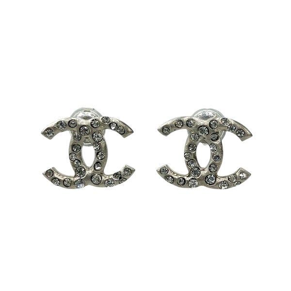 シャネル CHANEL シルバー B 11 P ココマーク ラインストーン ブランド小物 ピアス レディース