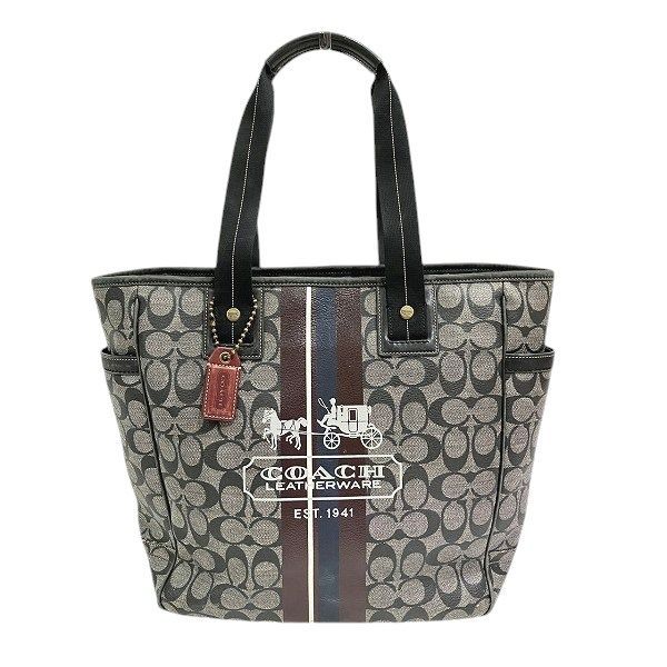 コーチ COACH ヘリテージストライプ ノースサウストート F70074 バッグ