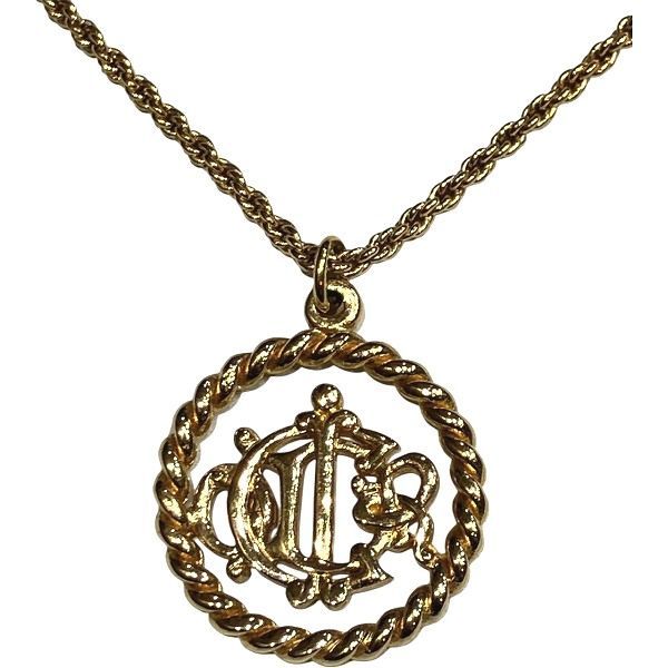 ディオール Dior ロゴラウンド ブランド小物 ネックレス レディース