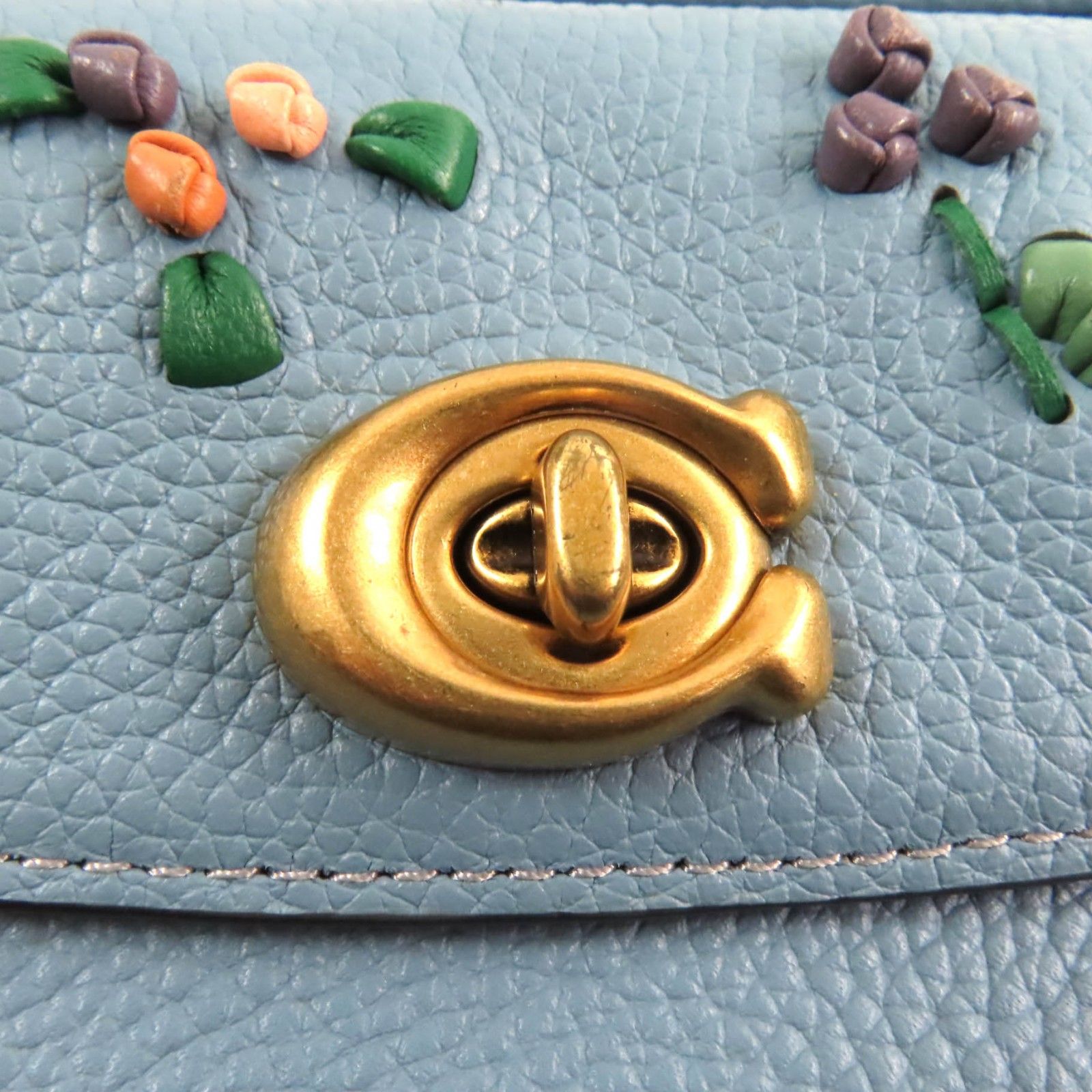 極美品☆COACH コーチ C3881 ウィロウ フローラル ターンロック 2way