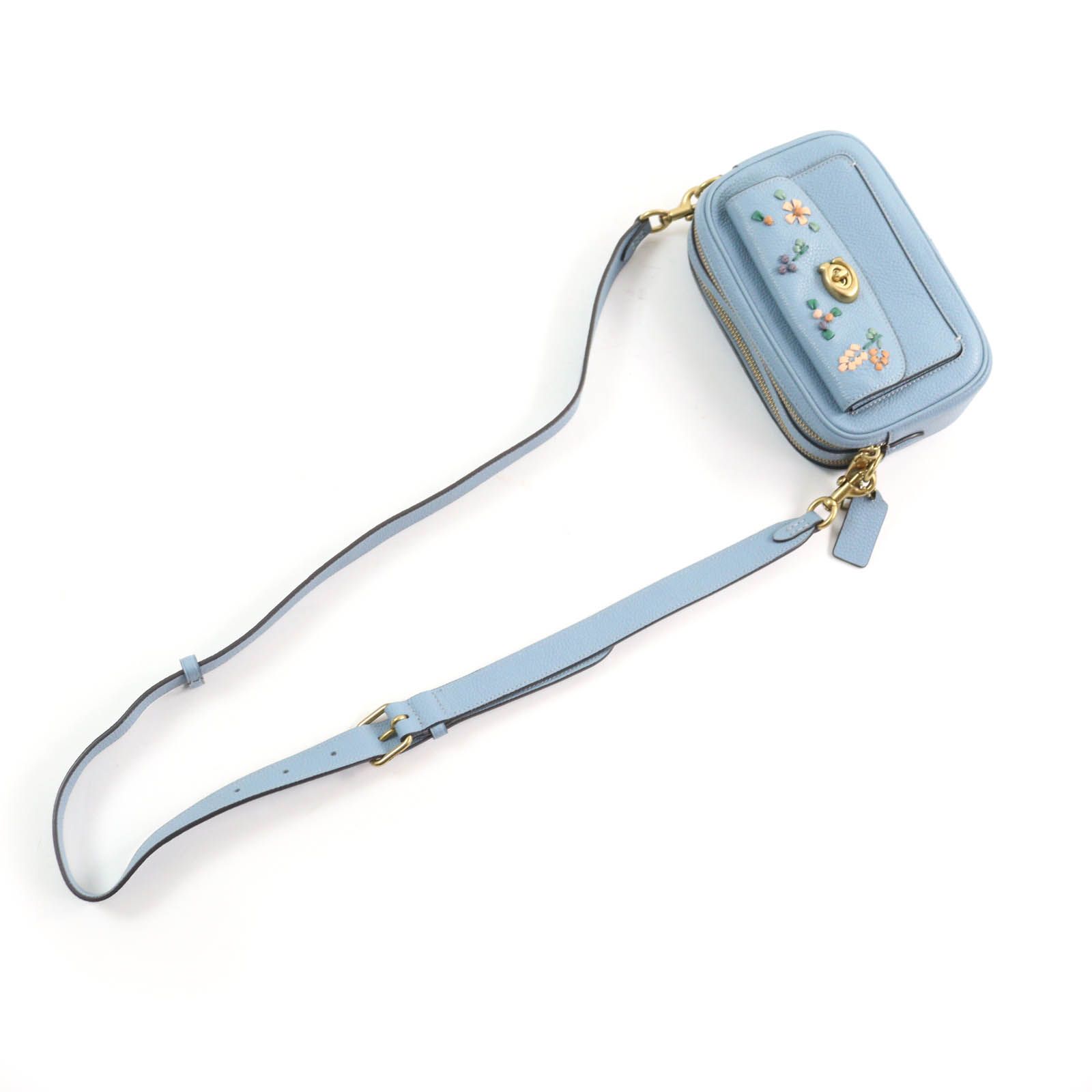 極美品☆COACH コーチ C3881 ウィロウ フローラル ターンロック 2way