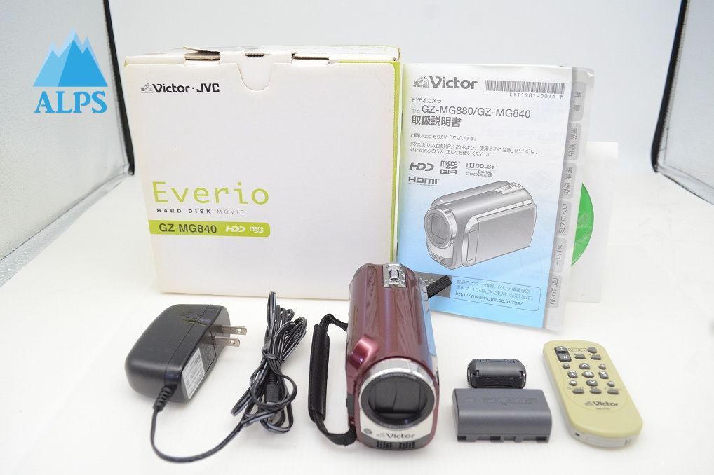 美品 JVC ケンウッド Everio GZ-MG840 デジタルビデオカメラ レッド 元