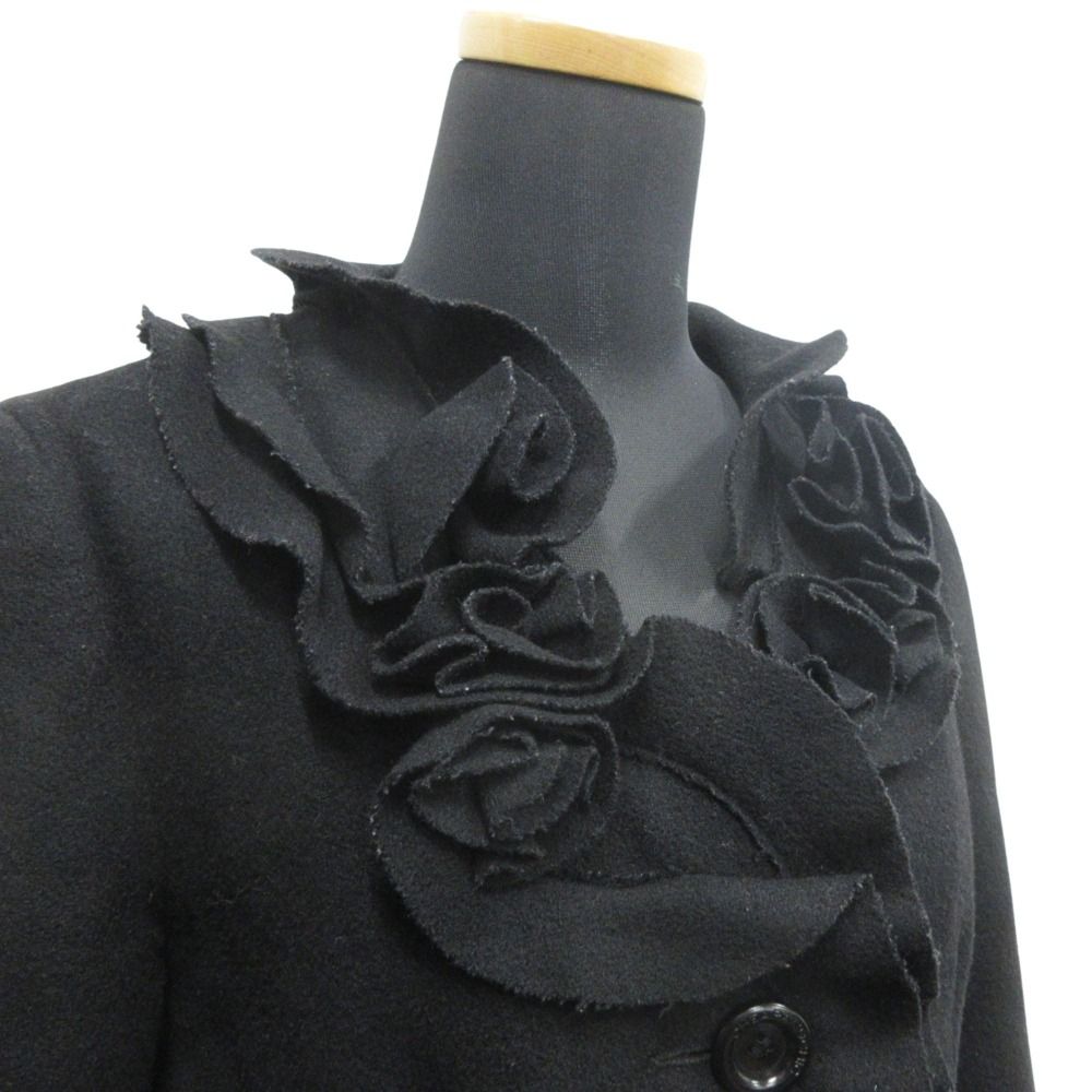 良品 MOSCHINO モスキーノ フラワー フリルカラー ジャケット ブレザー