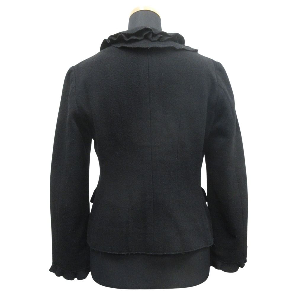 良品 MOSCHINO モスキーノ フラワー フリルカラー ジャケット ブレザー