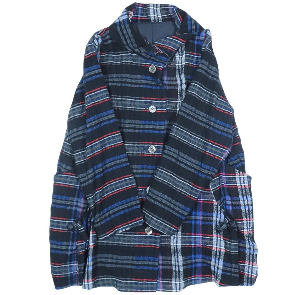 美品 慈雨 ジウ センソユニコ ウール オーバーサイズ コート ギャザー