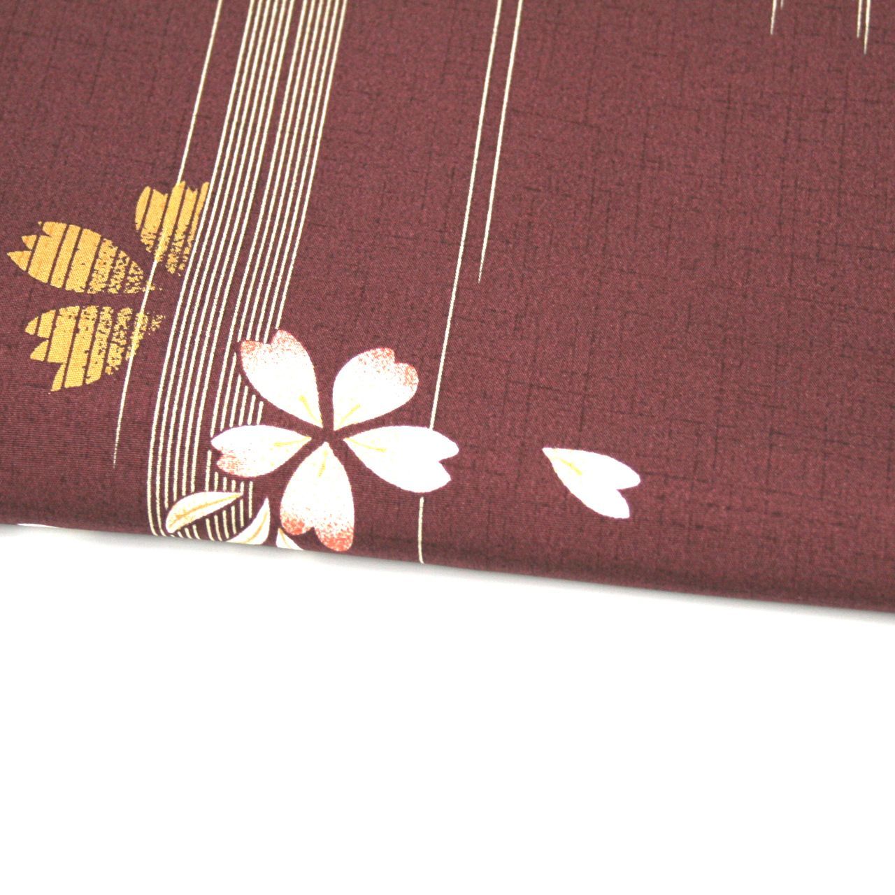 正絹 長襦袢地 反物 臙脂色 矢羽根 長襦袢 未仕立て品 絹100％