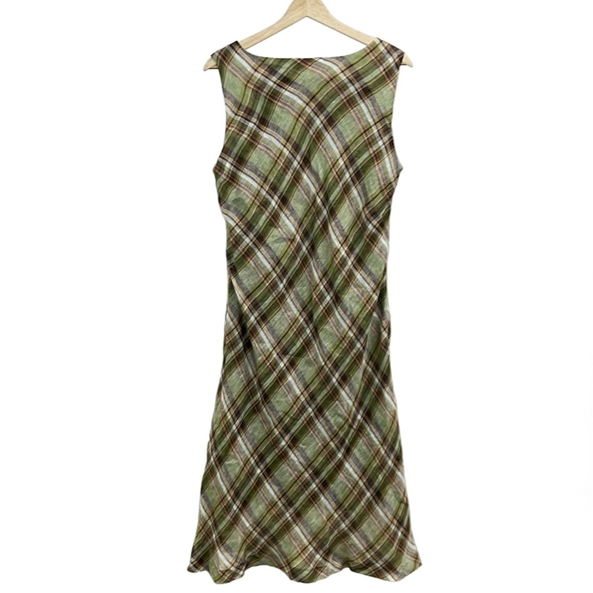 DAMAcollection ダーマ ワンピース サイズ15 AR L レディース ライトグリーン ブラウン マルチ