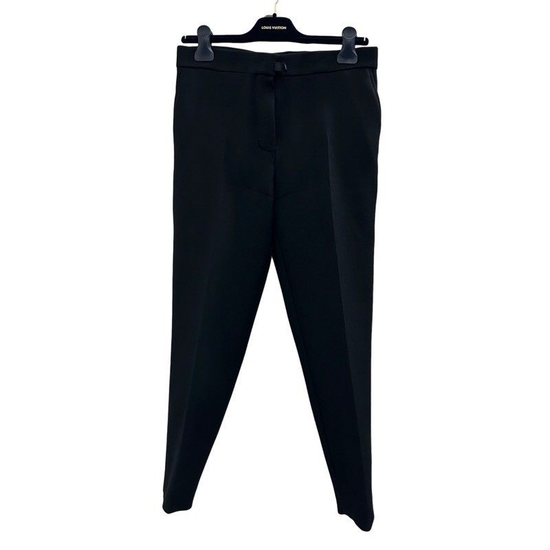 LOUIS VUITTON ルイヴィトン ウール ロングパンツ ブラック レディース