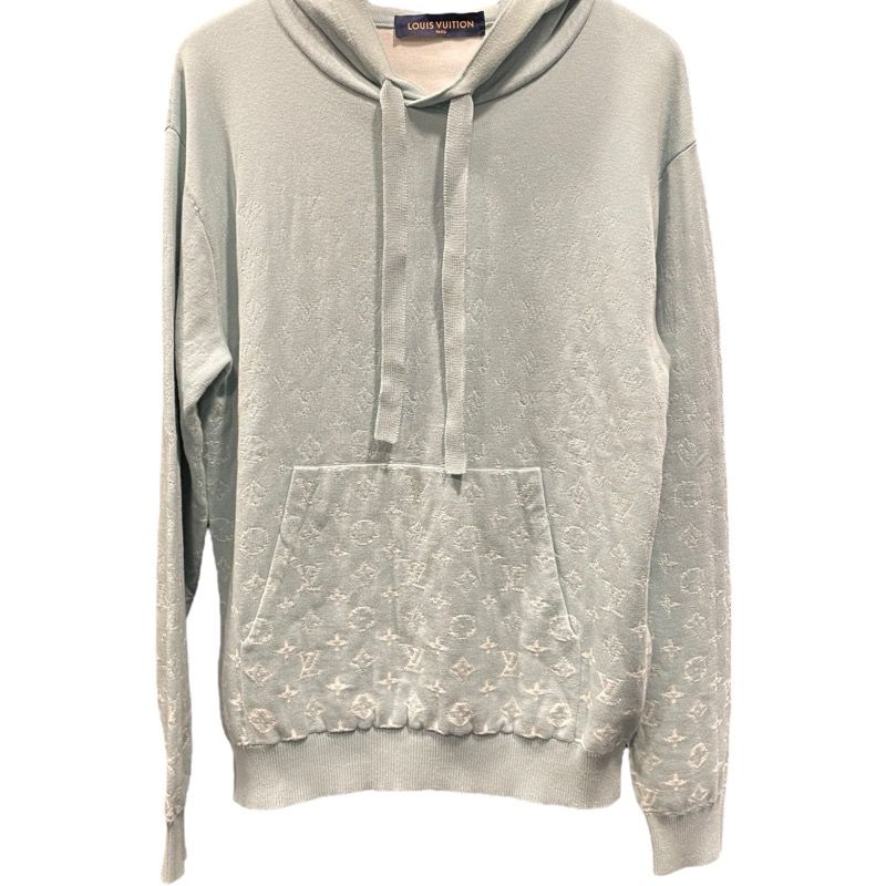 ルイ・ヴィトン LOUIS VUITTON モノグラムグラディエントニットパーカー HNN45W ブルー コットン メンズ パーカー