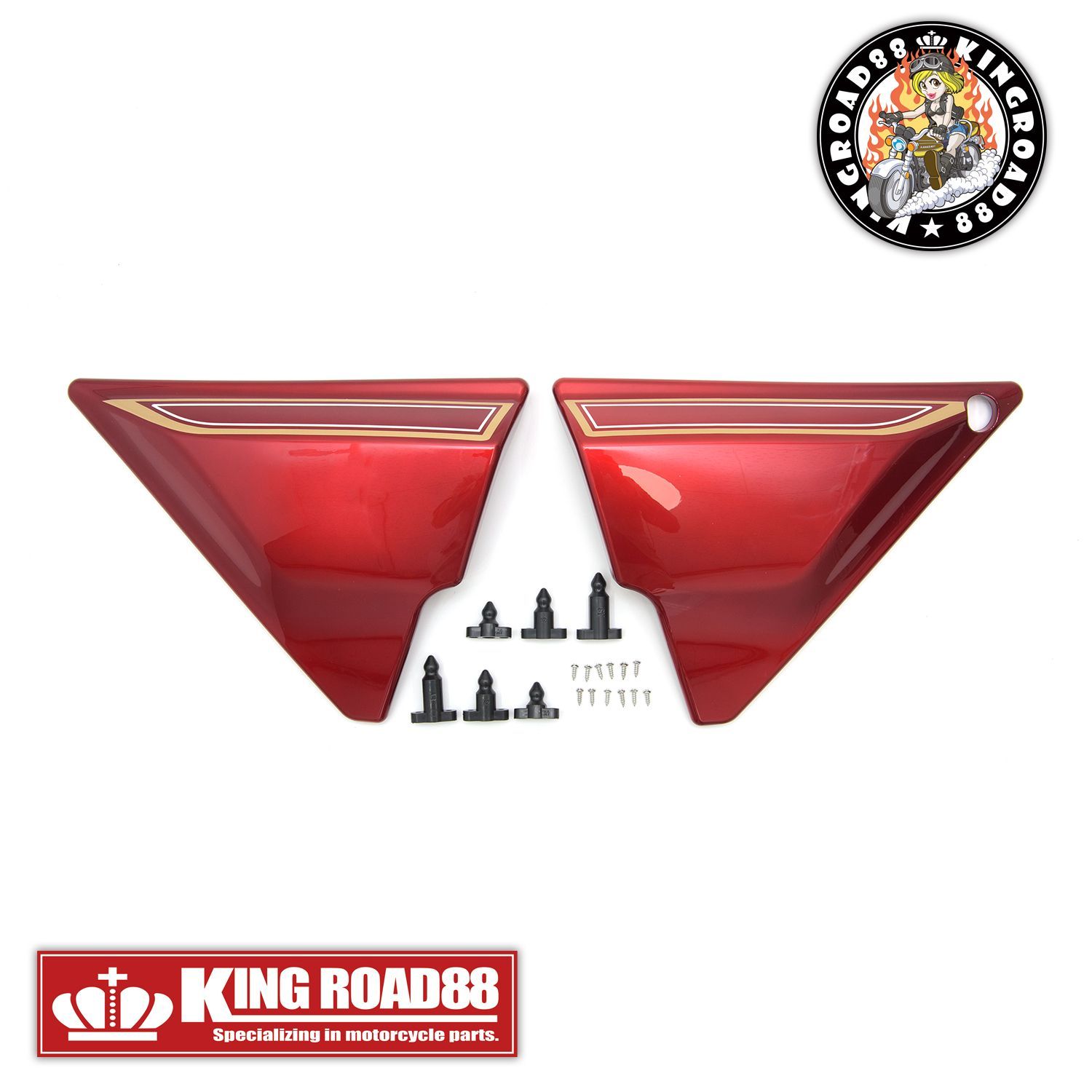 カワサキ ゼファー750 ZR750C KingRoad88 FX変身 外装 セット レッド