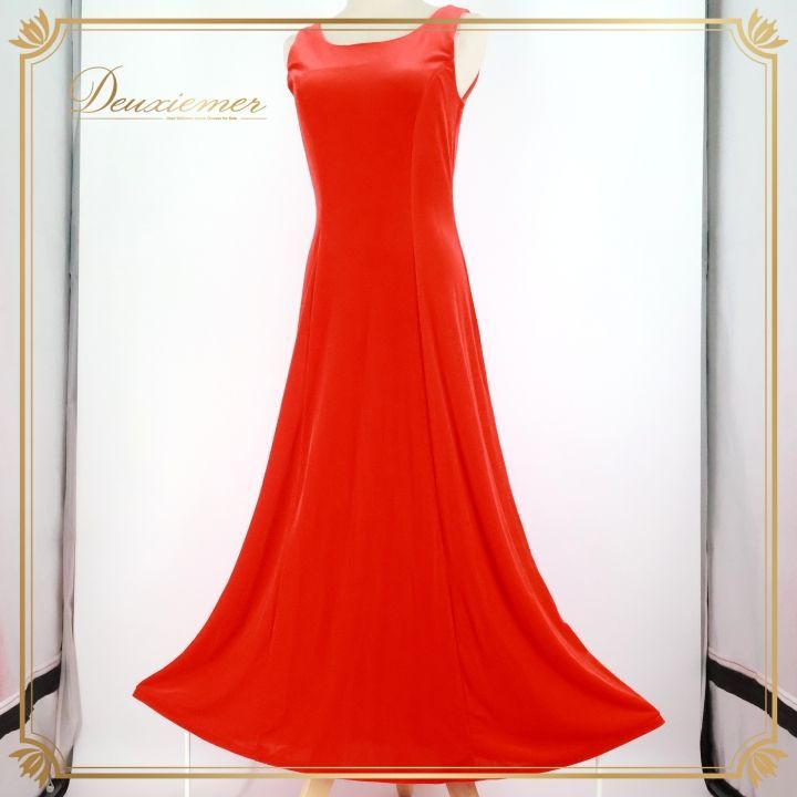 フラダンス 衣装 ワンピース ドレス レッド系 アロハスタンダード 日本