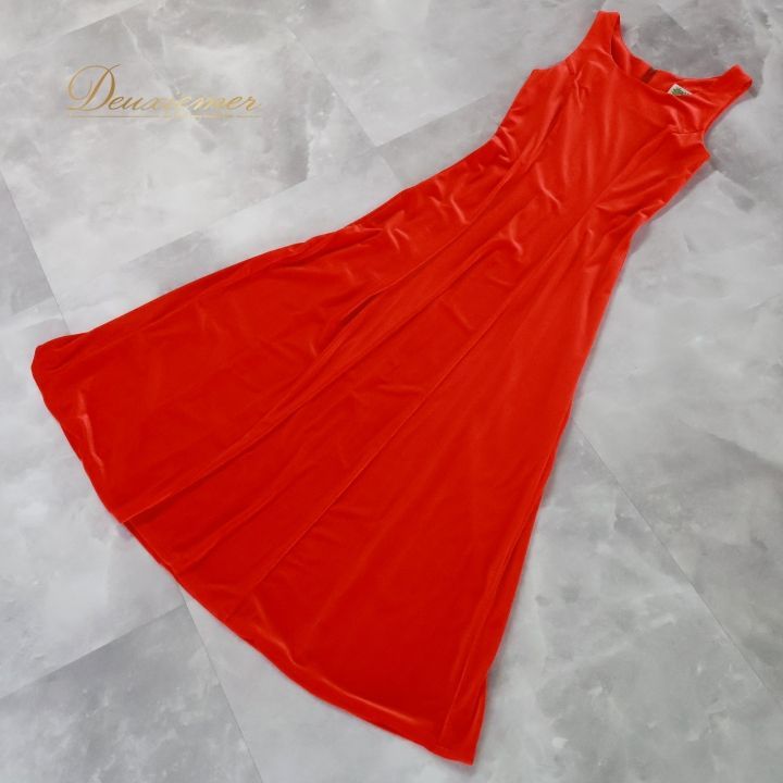 フラダンス 衣装 ワンピース ドレス レッド系 アロハスタンダード 日本