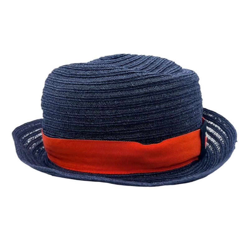 エルメス HERMES ストローハット ネイビー コットン メンズ その他