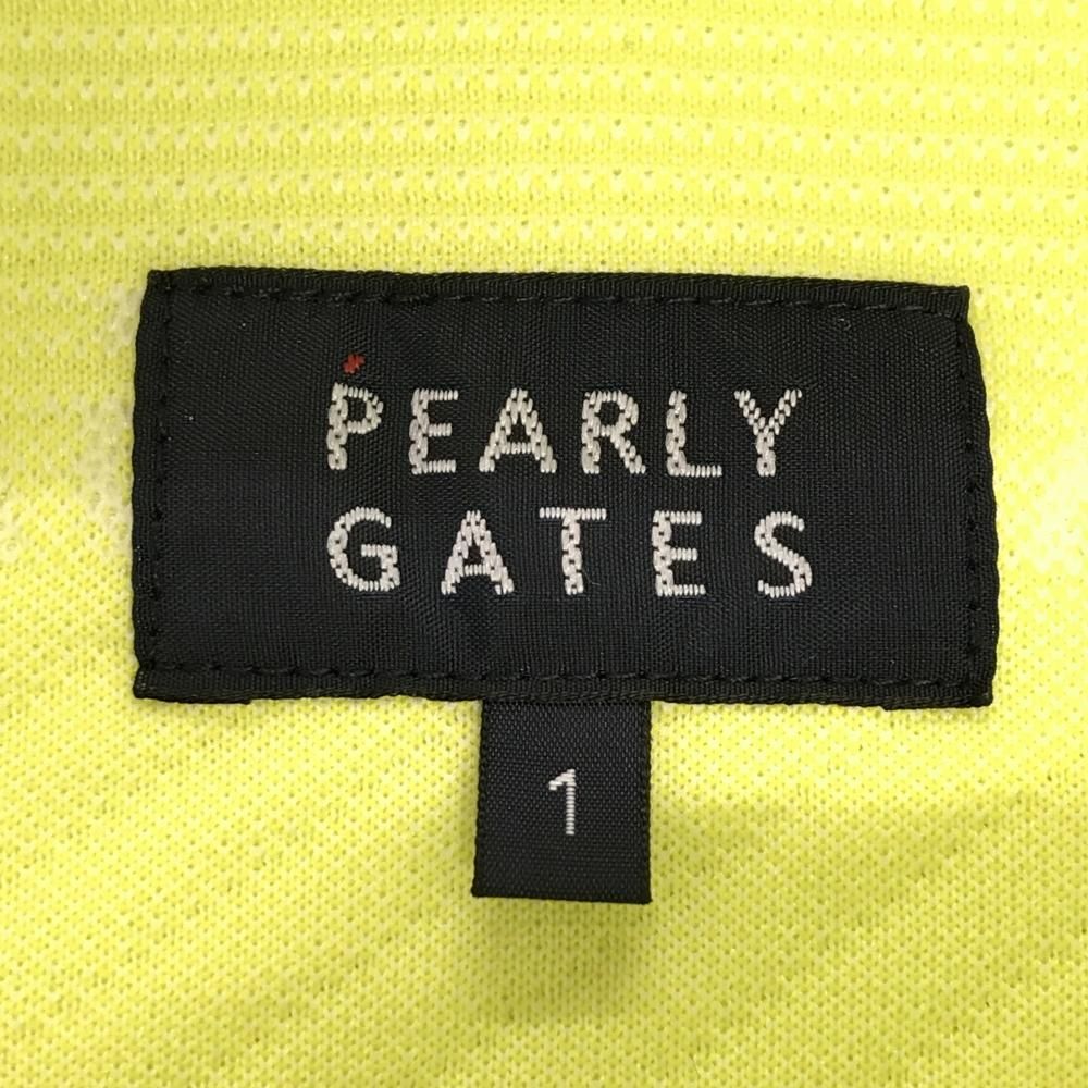 美品】パーリーゲイツ スカート イエロー×白 ロゴ総柄 キルティング風