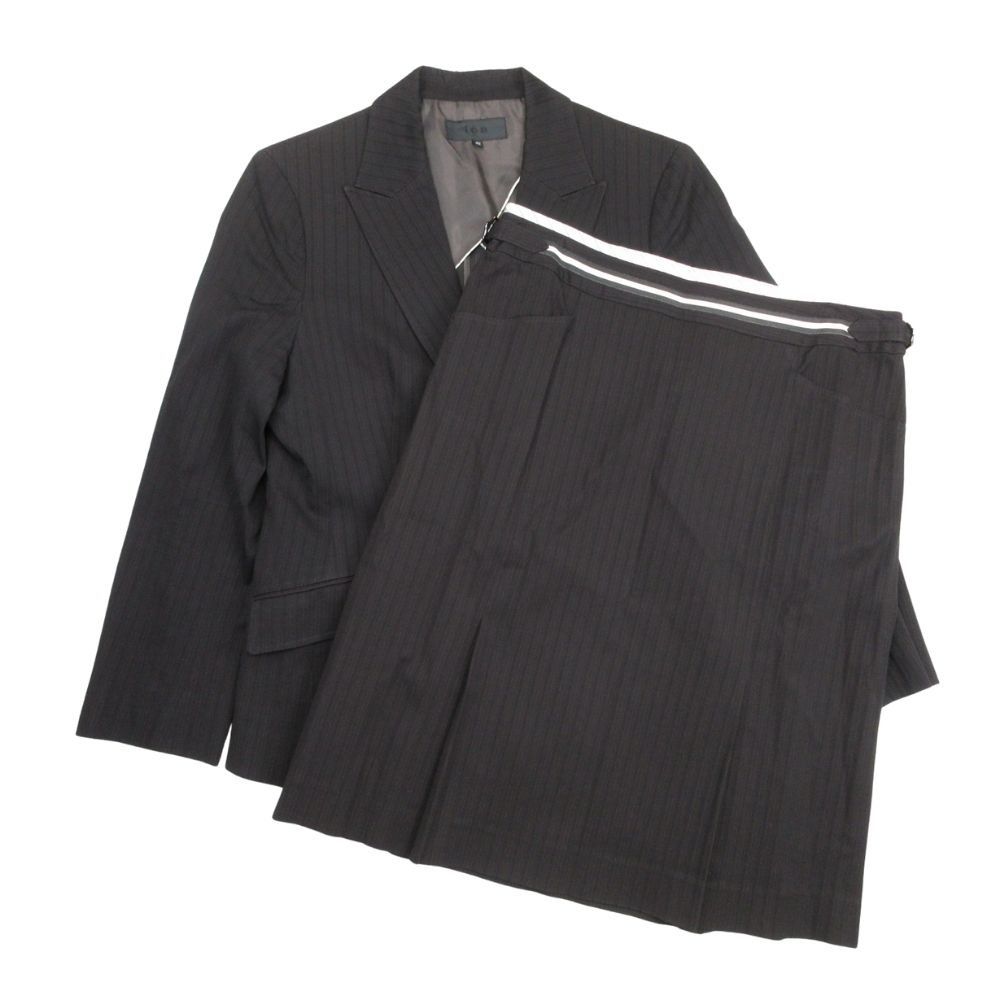 良品 ICB アイシービー ストライプ テーラード ジャケット 膝丈