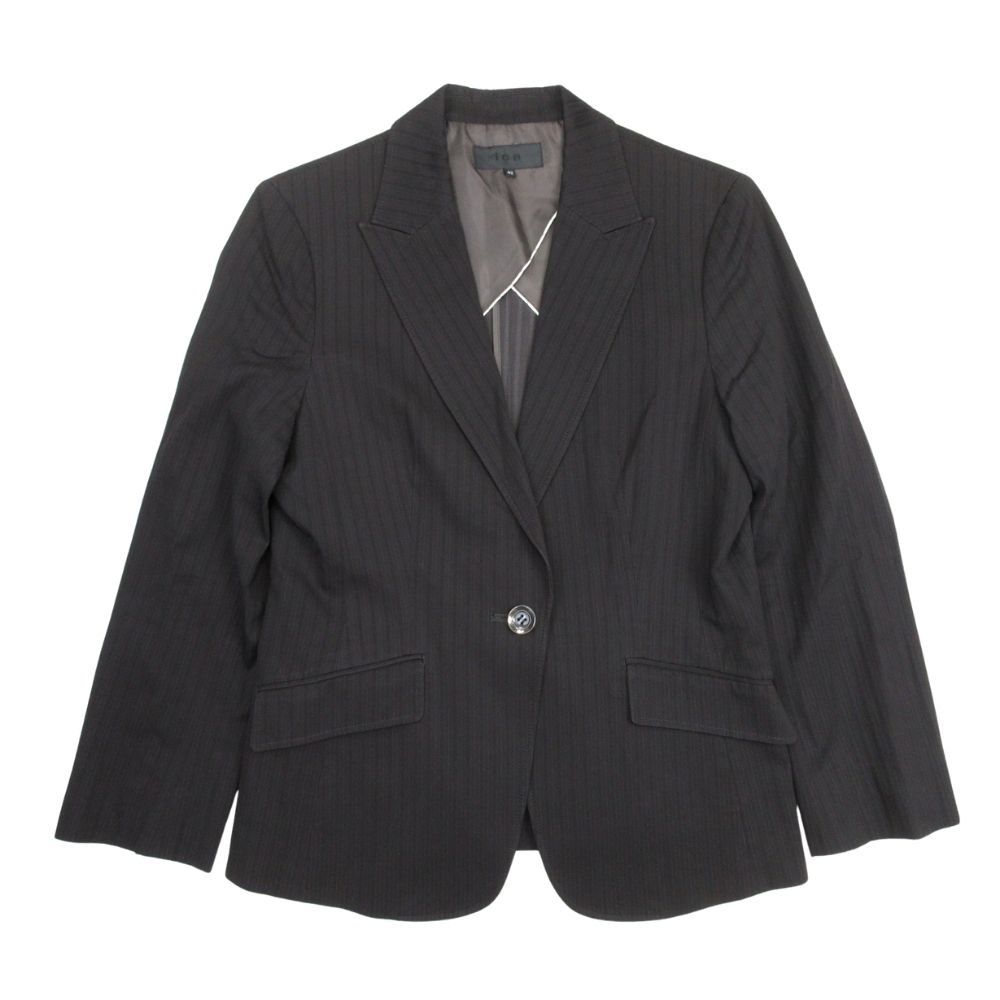 良品 ICB アイシービー ストライプ テーラード ジャケット 膝丈