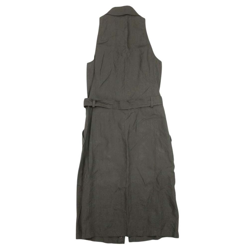 【美品】マックスマーラ　白タグ　ロングワンピース　カシュクール　ノースリーブ　L 新品同様 Max Mara マックスマーラ 白タグ リネン ノースリーブ シャツ