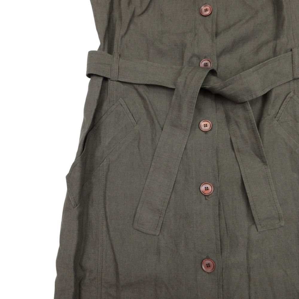 新品同様 Max Mara マックスマーラ 白タグ リネン ノースリーブ シャツ