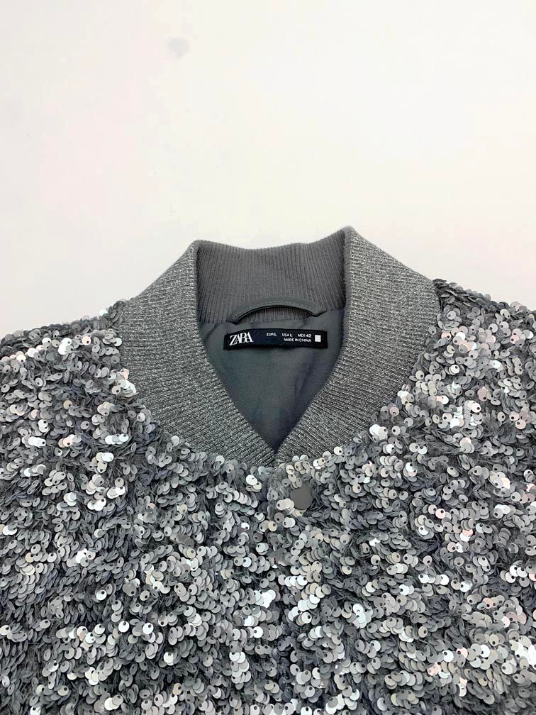 ZARA ザラ 5320/360/808 23AW LIMITED スパンコール ブルゾン