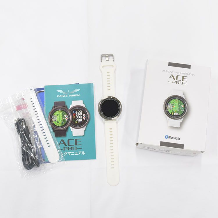 EAGLE VISION Watch ACE PRO 腕時計型 GPSナビ ホワイト 距離測定器