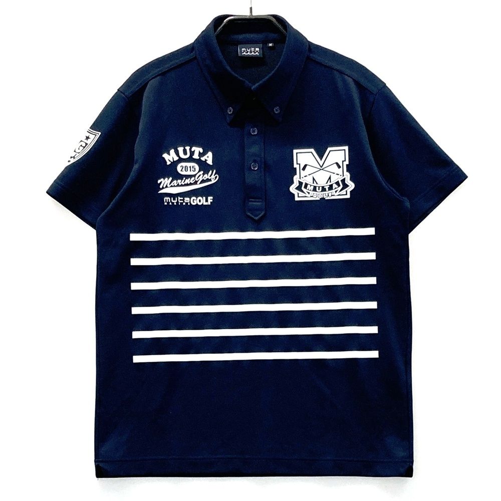 サイズ：M MUTA MARINE ムータマリン 半袖ポロシャツ ボタンダウン