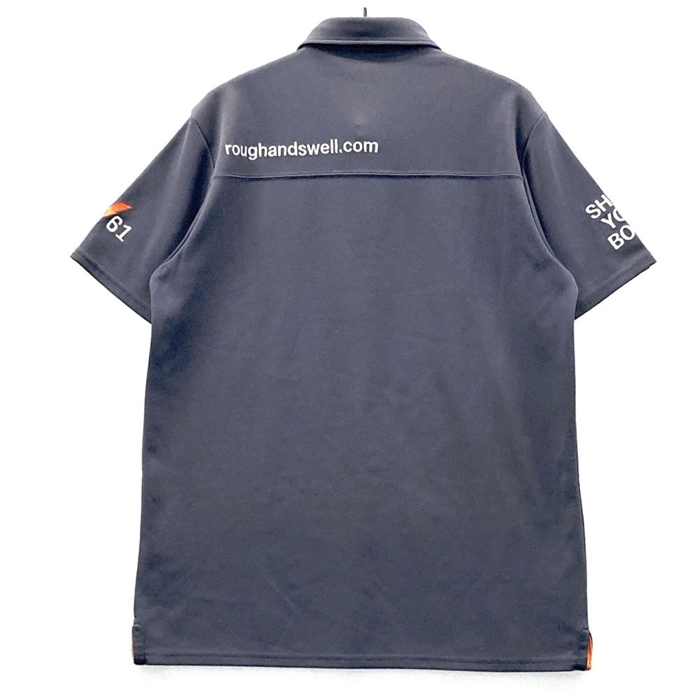 サイズ：M ROUGH&SWELL ラフアンドスウェル 半袖ポロシャツ グレー系