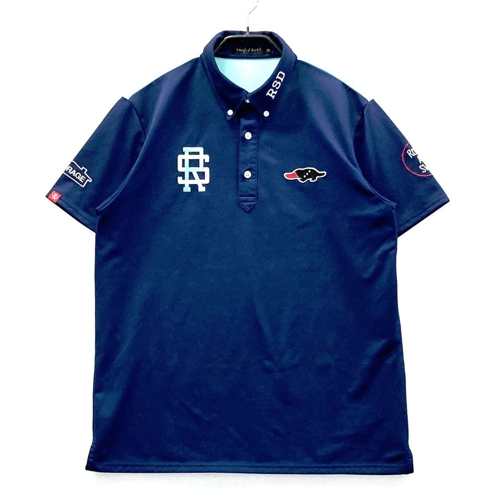 ラフアンドスウェル　ポロシャツ　ネイビー サイズ：M ROUGH&SWELL ラフアンドスウェル 半袖ポロシャツ ネイビー系