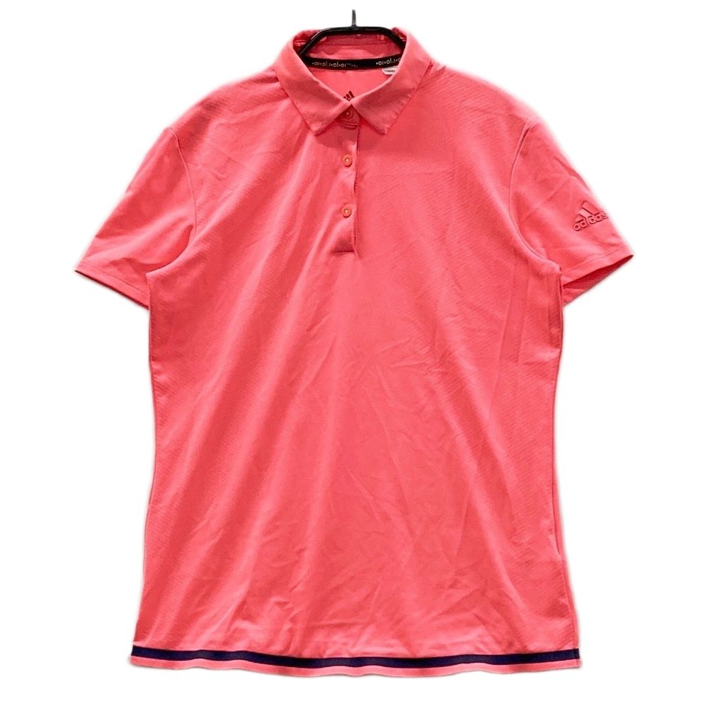 【お得，お買い得】 サイズ：M ADIDAS GOLF アディダスゴルフ FJ3846 半袖ポロシャツ ボタンダウン  ピンク系 [240101555971] ゴルフウェア レディース ストスト シャツ
