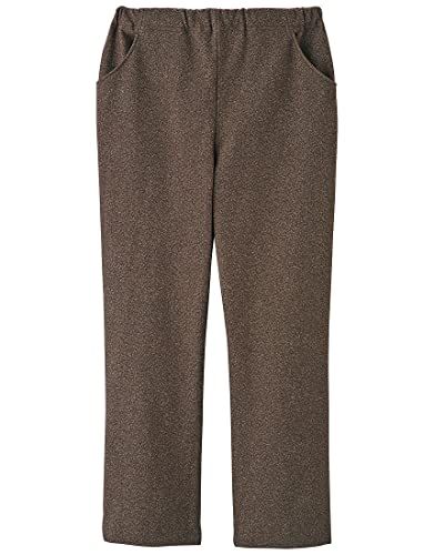 らくラクパートナー ズボン ワコール パンツ はきこみ深め ストレッチ素材 ウエストゴム 裏起毛 シニア 婦人服 冬 ストレート DRL 327 レディース BR L P