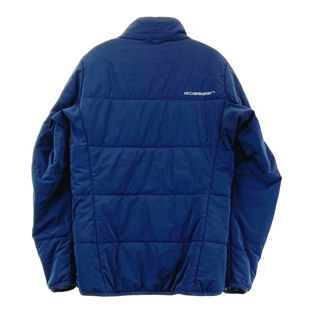 サイズ M ROSASEN ロサーセン リバーシブル 長袖 中綿ジャケット 総柄 ネイビー系 ゴルフウェア レディース ストスト