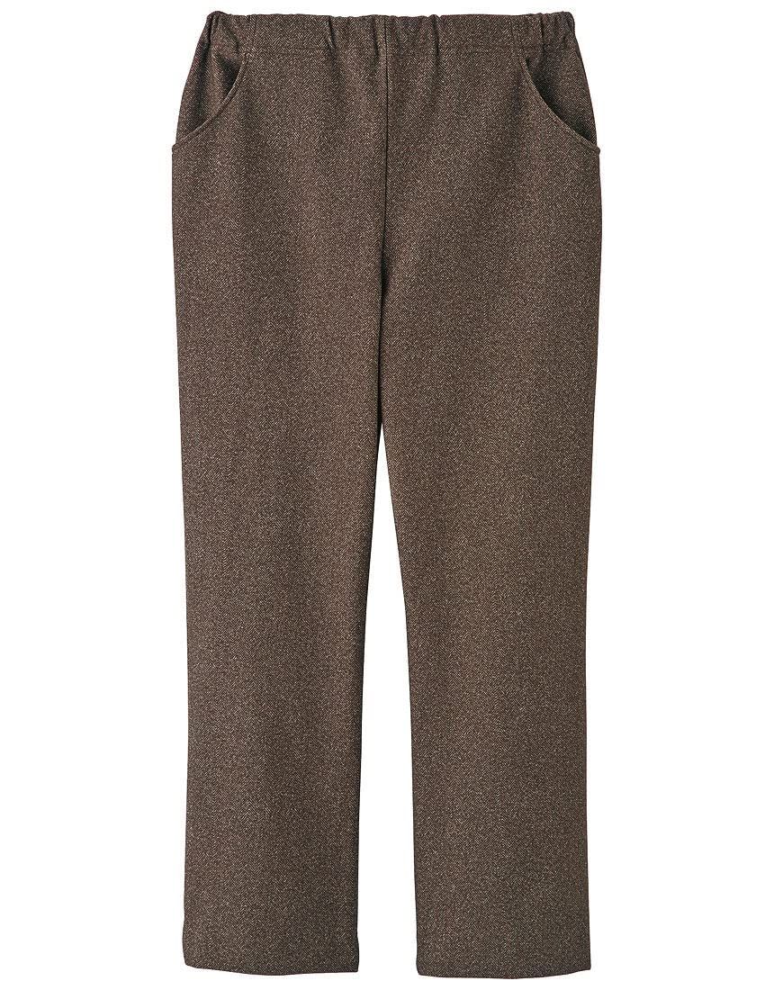 らくラクパートナー ズボン ワコール パンツ はきこみ深め ストレッチ素材 ウエストゴム 裏起毛 シニア 婦人服 冬 ストレート DRL 327 レディース BR L P