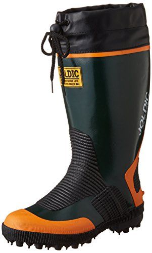 福山ゴム メッシュ繊維入りスパイク長靴 スパイクジョイ2 ダークグリーン L