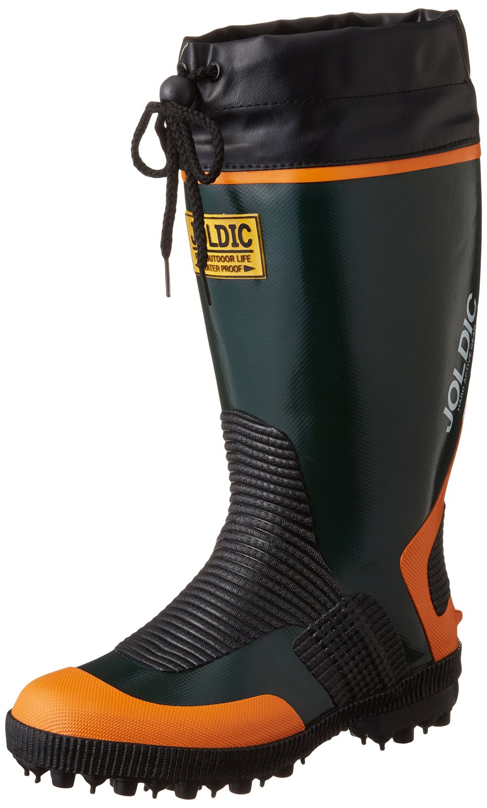 福山ゴム メッシュ繊維入りスパイク長靴 スパイクジョイ2 ダークグリーン L