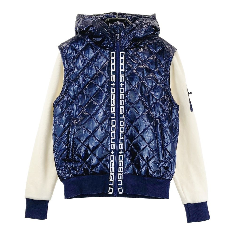 サイズ M DOCUS ドゥーカス 2 WAY 中綿切替 ジップジャケット ネイビー系 ゴルフウェア メンズ ストスト