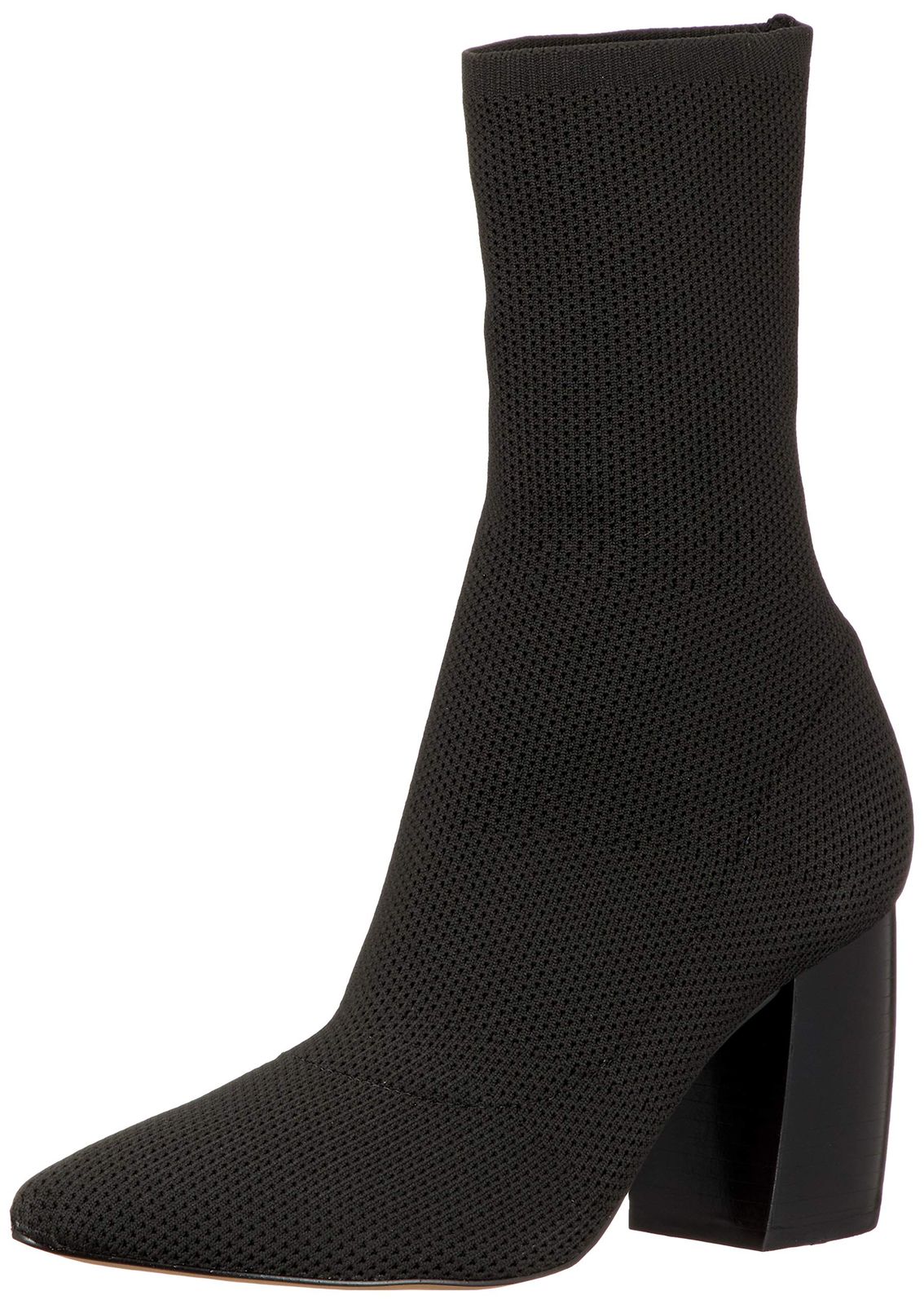 ノ ブーツ ストレッチニットショートブーツ レディース 603004 ブラック雑材 24.5 cm