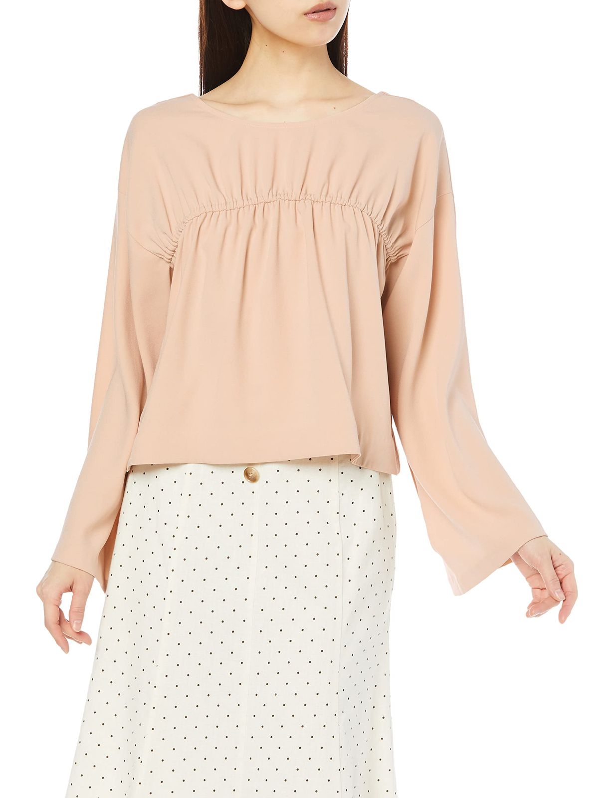 グレースコンチネンタル 2025 SS ｽﾘｯﾄ2 WAYﾄｯﾌﾟ レディース 03 ベージュ 36