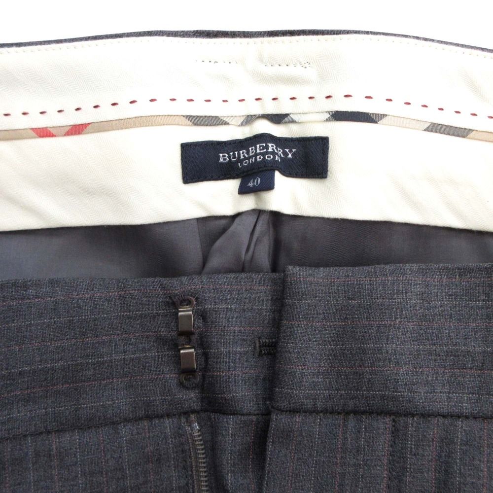 美品 BURBERRY LONDON バーバリー ロンドン ワイド パンツ スラックス